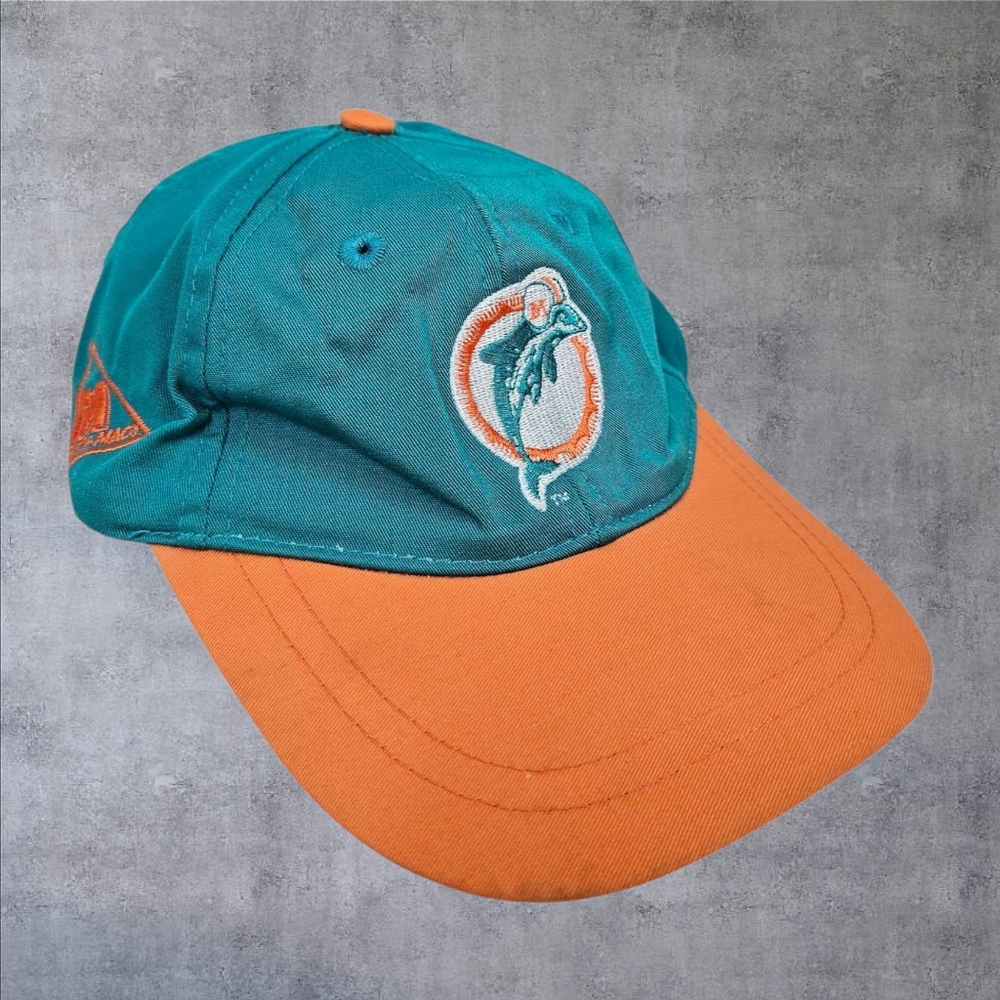 Vintage 90 Mighty Mac Retro Miami Dolphins NFL Football Snapback Hat Cap Toddler